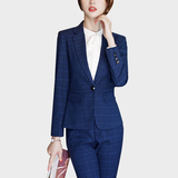 三件套春季修身型工作服商务正装加大码西装